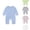 Blue, variant on VOUZZA Baby Onesies Girl Modal Solid Long Sleeve Spring Summer Toddler Sleep One Piece Newborn Infant Pajamas Footless Footie Pjs Jumpsuits Rompers