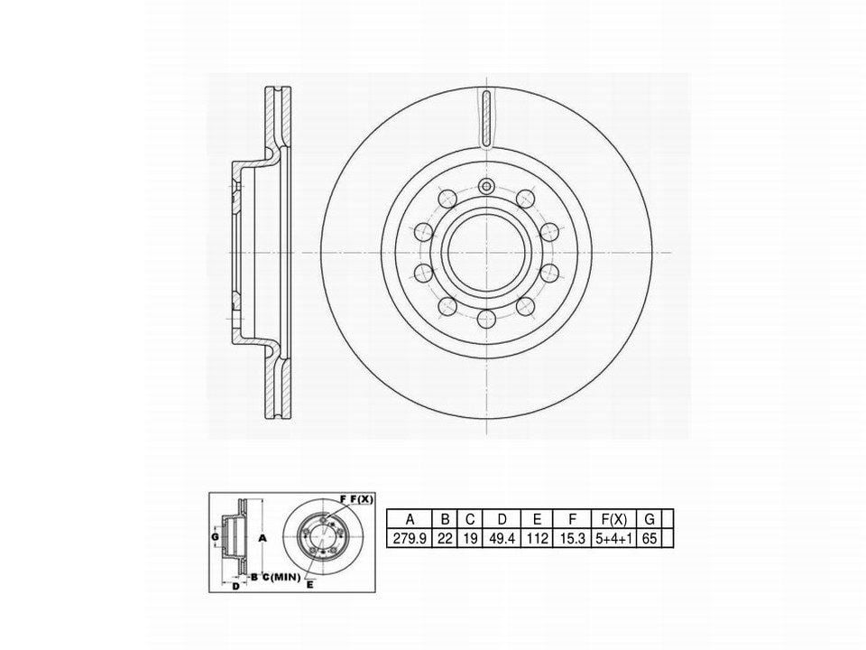 Winstop Brake Rotor, Front WS241218, Volkswagen Jetta 2016-2011