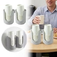 thumbnail image 2 of EYNMVR Ceramic Bathroom Cup Dispenser with Stylish Vertical Stripes - Disposable Mouthwash Cup Holder Holds 3-4oz Paper Cups for Rinsing Cups on Bathroom, 2 of 9