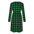 thumbnail image 4 of Ynynloco Women's Casual Long Sleeve High Waisted A line Dresses Pleated Waist Knee Length Loose Dress with Pockets, 4 of 7