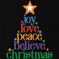 thumbnail image 3 of CafePress - Joy Love Christmas Sweatshirt (Dark) - Classic Crew Neck Sweatshirt, 3 of 4