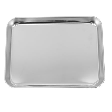 

Stainless Steel Plate Square Plate Fruit Storage Tray Pasta Eating Plate