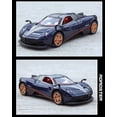 thumbnail image 1 of 1:32 Pagani Huayra BC Alloy Sports Car Model Diecast Metal Racing Car Vehicle Model Simulation Sound and Light Children Toy Gift Blue, 1 of 6