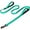 Teal, variant on zalens Dog Leash Double Handle 5ft Long, Padded Traffic Handle and Reflective, Hotpink