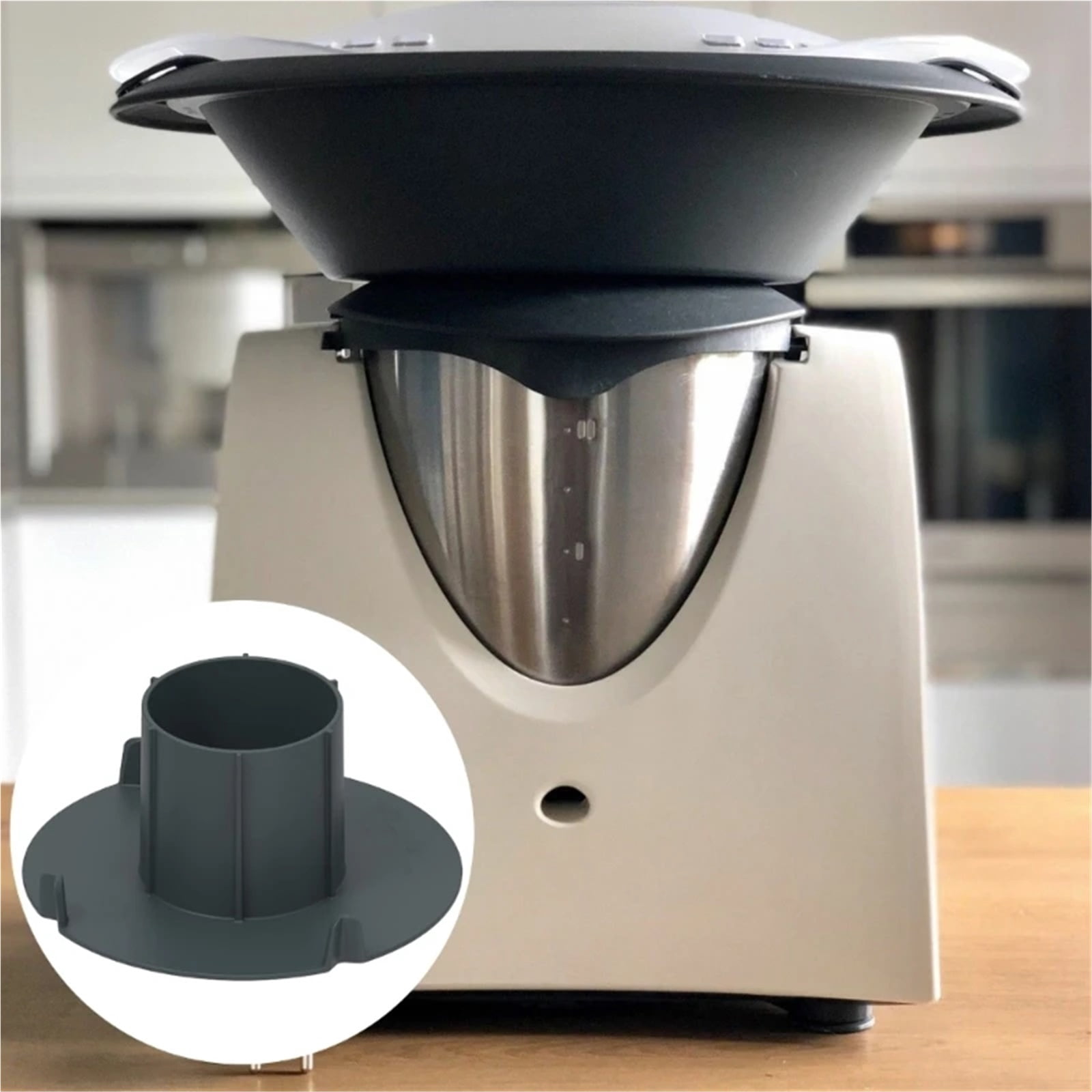 Garlic Press with Splash Guard - Mixing Bowl Reducer Fit for Thermomix TM31