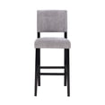 thumbnail image 2 of Linon Armond Upholstered Bar Stool, 30" Seat Height, Black Finish with Washed Velvet Dark Gray Fabric, 2 of 12
