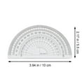 thumbnail image 2 of unbranded 15Ud Protractor 180 Plástico Duradero Con Números Negros Para Uso En Matemáticas, 2 of 8