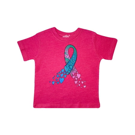 

Inktastic Thyroid Cancer Awareness with Heart Ribbon Gift Toddler Boy or Toddler Girl T-Shirt