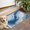 Blue White Gold, variant on Teal Gold Marble Pattern Door Rugs,Washable Non Slip Door Mats Indoor,Decorative Door Mats,Entry Mat Indoor for Entrance,Bedroom,Kitchen,Bathroom,17"x30"