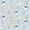 Blue Orange, variant on Homewish Kawaii Cat Animal Bed Spread Queen,Cute Balloons Queen Coverlet Set,Blue,3-Piece