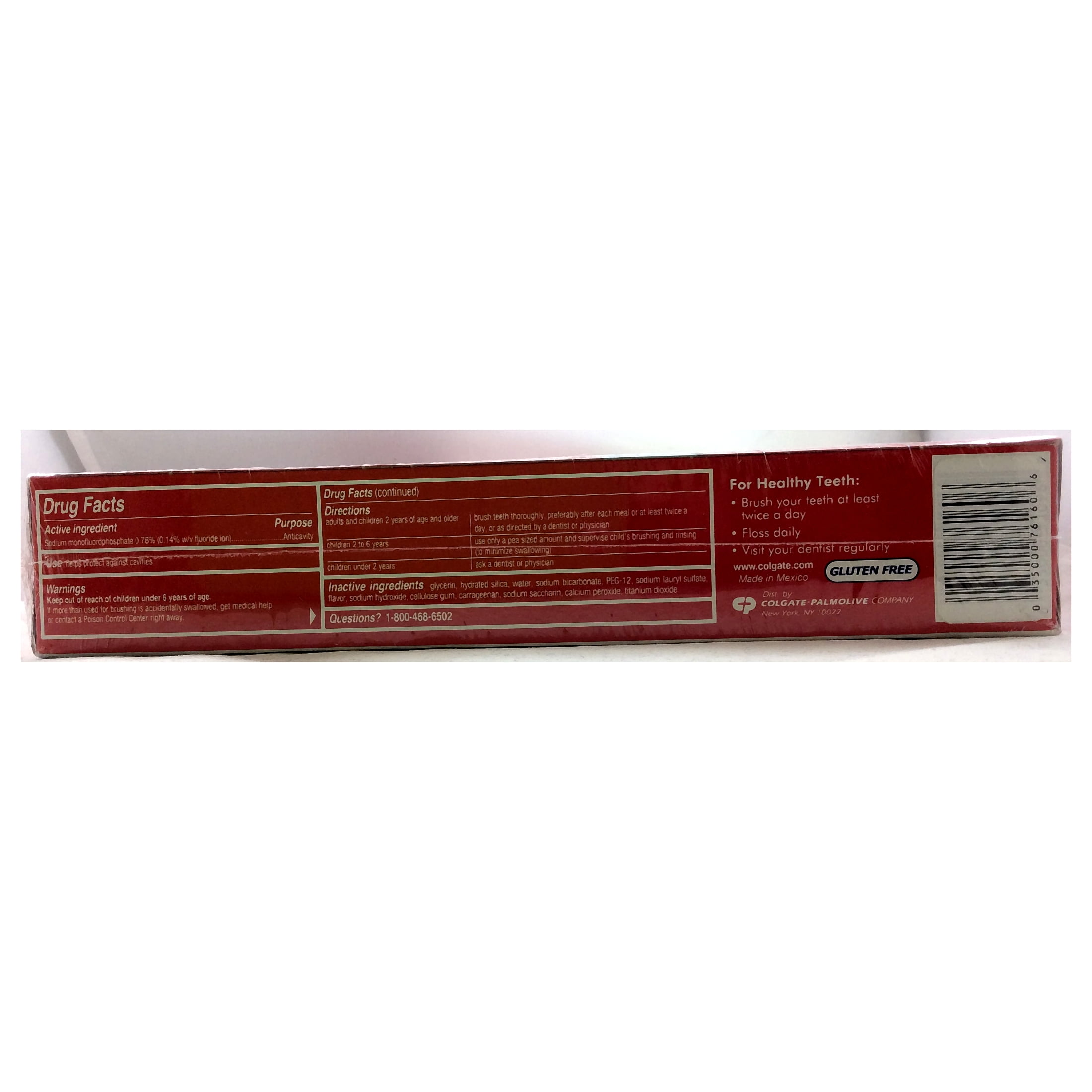 Colgate Baking Soda and Peroxide Whitening Toothpaste, Brisk Mint Paste, 5 Pack, 8 Ounces