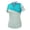 Mint Green/Algiers Blue, variant on Monterey Club Women's Melange Flash Colorblock Golf Polo Shirt #2476