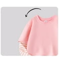 thumbnail image 5 of AHTJRT Girl's Fake Two Pieces Shirts Fall Spring Casual Long Sleeve Tshirts Fashion Streetwear Sports Crewneck Pullover Tops Pink 13-14 Years, 5 of 8