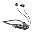 thumbnail image 2 of Auriculares Bluetooth montados en el cuello con pantalla digital de baja latencia, duración de la batería, doble oreja, succión magnética, auriculares inalámbricos deportivos para correr con, 2 of 6