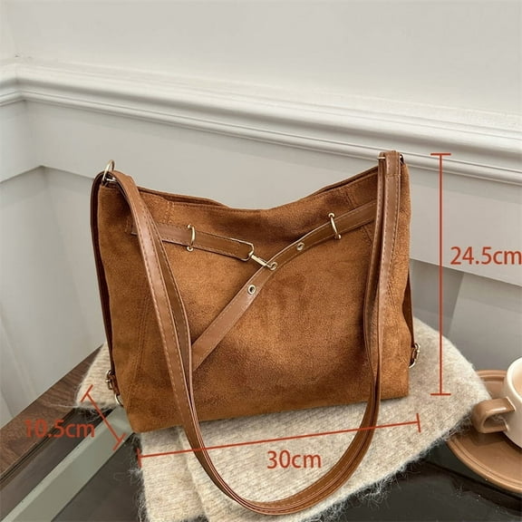 Women's Suede Shoulder Bag Crossbody Bag Adjustable Shoulder Strap Hobo Bag Wallet With Inner Pocket Shoulder Bag Clutch Handbag