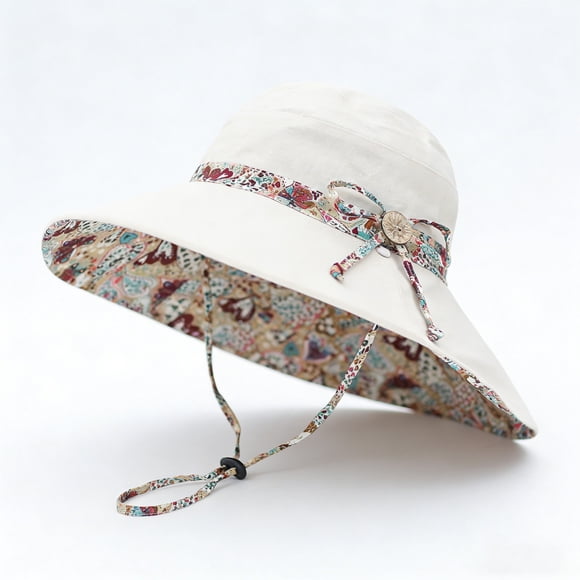 Chapeau Bob pour Usage Quotidien en Extérieur Élégant Été Grand Bord Chapeau de Plage avec UPF 50+ Réversible Léger Voyage Capitalisant sur la Polyvalence et le Confort