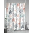 thumbnail image 5 of Fsddascl Red Grey Coastal Shower Curtain Set - Small 36" x 72" Bathtub Curtain with 12 Hooks, Nautical Summer Beach Coral Sea Turtle Waterproof Fabric Stall Shower Curtains for Bathroom/Bathtub, 5 of 6