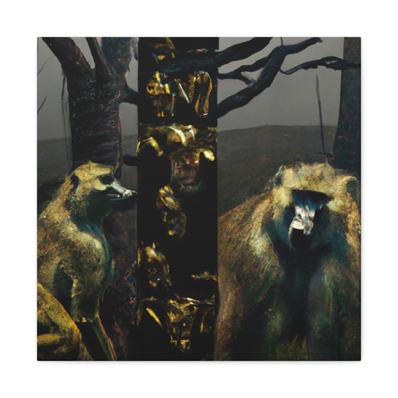 Baboon at Rococo - Canvas
