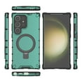 thumbnail image 2 of Magnetic Case for Samsung Galaxy S23 Ultra Heavy Duty Rugged Dual-Layer Protection, [Compatible with MagSafe] Ring Holder Kickstand Shockproof Matte Scratch Armor Back Cover, Green, 2 of 6