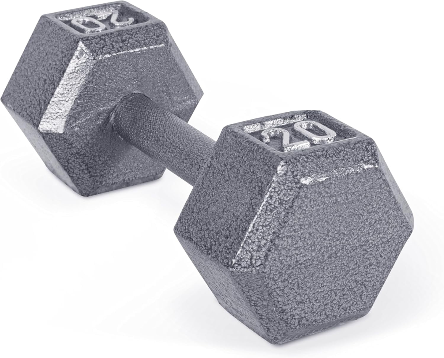 York Barbell 25 Lb Rubber Hex Dumbbell - Chrome Ergo Handle For Home Gym