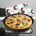 thumbnail image 7 of KLL Cool Chicken Pattern Oven Mitts and Pot Holders 2pcs Sets for Kitchen, Oven Mitt Heat Resistant 536°F, Oven Gloves for Kitchen,Cooking and Baking, 7 of 7