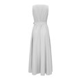 thumbnail image 7 of DHFJKG Summer Dresses Women Wedding Guest Dress Sleeveless Solid Color V Neck Belted Long Dress Comfortable Daily Wear Stylish Dresses, 7 of 7