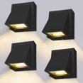 thumbnail image 1 of Juego de 2 apliques LED de 5 W para interior/exterior, blanco cálido, 3000 K, IP65, para dormitorio, sala de estar, baño, color negro, clase energética A+ Zhivalor WXOTTO-LKX-2864, 1 of 5