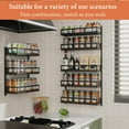 thumbnail image 3 of 5 Tier Adjustable Wall Mount Spice Rack Organizer with Hooks for Kitchen Pantry, 3 of 6