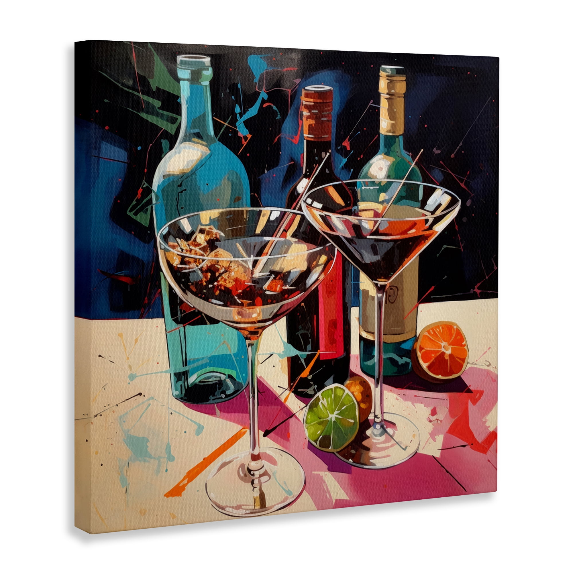 Stupell Industries Artsy Cocktails of Every Sip Canvas Wall Art, design by Lazar Studio