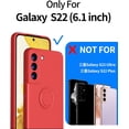 thumbnail image 6 of for Samsung Galaxy S22 Phone Case, Ring Stand [360° Rotatable Ring Holder] with 2 Screen Protector, with Full Camera Cover Protection, Silicone Slim Protective 5G Phone Case (Red), 6 of 12