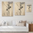 thumbnail image 4 of Designart "Oriental Design Elegant Floral Sketch I" Asian Print on Natural Pine Wood, 4 of 5