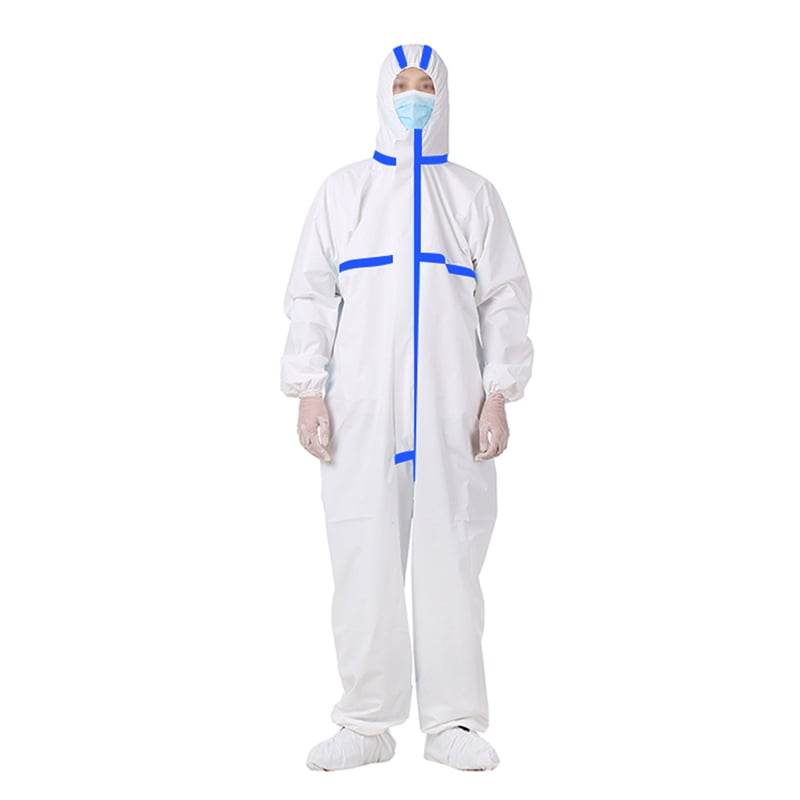 Disposable Medical Coverall Isolation Suit With Elastic Cuffs,One Size