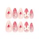 thumbnail image 3 of Uñas postizas BSBTBZ 24 piezas French Tip con strass y corazón rojo, 3 of 7