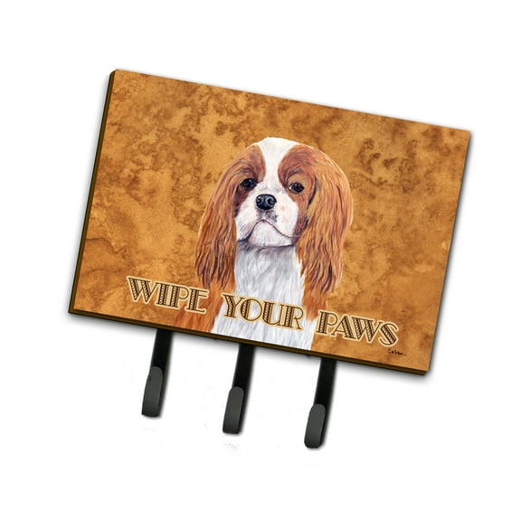 Carolines Treasures SC9118TH68 Cavalier Spaniel Wipe your Paws Leash or Key Holder Triple Hook multicolor