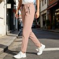 thumbnail image 2 of IYYVV Stretch Active Pants for Women Comfy Fit Quick Dry Athletic Pants Running Hiking Joggers with Zipper Pockets Beige S, 2 of 5