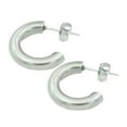 thumbnail image 2 of Transemion Women Earrings Exquisite Jewelry Adornment Rounded Ladies Piercing Ear Hoops Ears Studs Fashion Decor Accessory Silver 1Set, 2 of 6