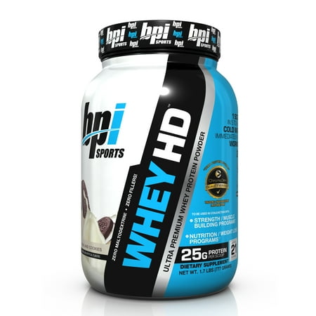BPI Sports Whey HD Protein Milk And Cookies, 21 Servings