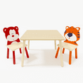 thumbnail image 6 of Best Kids Table and 2 Chairs Set, 3 Pieces Toddler Table and Chair Set, Wooden Activity Play Table Set (Bear&Tiger), 6 of 9