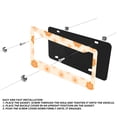 thumbnail image 3 of 2PC Sunflower Retro License Plate Prame Aluminum Rust-Proof Auto Parts License Plate Decorative Screws Fit Standard 2 Holes 1 U.S. License Plate, 12.2x 6.3 Inch, 3 of 7