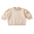 thumbnail image 1 of PENGXIANG Enfants Bébé Filles Tricot Pulls Manches Longues Puff Col Rond Pull-Over Tops Tricot, 1 of 7