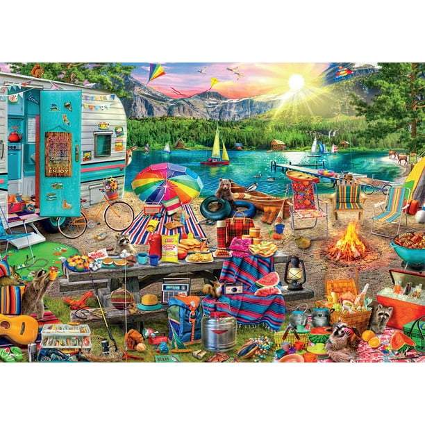 Rompecabezas Buffalo Games Aimee Stewart Family Campsite, 500 piezas
