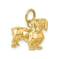 thumbnail image 3 of Gem & Harmony 14K Yellow Gold 3D Dachshund Dog Charm Pendant (NO CHAIN) for Women, 3 of 6