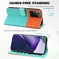 thumbnail image 5 of Cute Cartoon Wallet Phone Case for Samsung Galaxy Note 20 Ultra with Card Holder Soft PU Leather Kickstand Cover for Men and Women Magnetic Shockproof Protective with Lanyard, Skyblue, 5 of 9