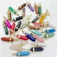thumbnail image 5 of K-KED Natural Stone 100pcs Gold Hexagonal Column Pendants for Delicate Jewelry Making Wholesale-Rose Quartz, 5 of 9