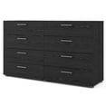 thumbnail image 6 of Pemberly Row 3 Piece Bedroom Set with Dresser and Nightstands in Black Woodgrain, 6 of 21