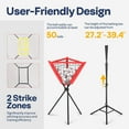 thumbnail image 4 of SPECSTAR Baseball Net, 7 x 7 ft Baseball Softball Hitting Net with Large Ball Collection System, with 2 Strike Zone, Batting Tee,Caddy, Carry Bag, 4 of 8