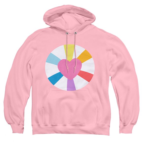 Care Bears: Unlock the Magic Hopeful Heart Bear Belly Adult Pull-Over Hoodie, Pink, Medium