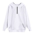 thumbnail image 6 of Godom Quarter Zip Womens Hoodies Drawstring Hooded Sweatshirts for Woman with Pocket Fashion Sweatshirt, 6 of 6