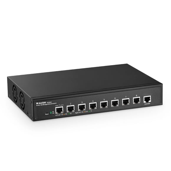 Conmutador Ethernet MokerLink de 8 puertos 10G gestionado L3 Web/CLI