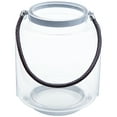 thumbnail image 2 of Northlight Glass Pillar Candle Lantern with Metal Frame - 17" - White, 2 of 7